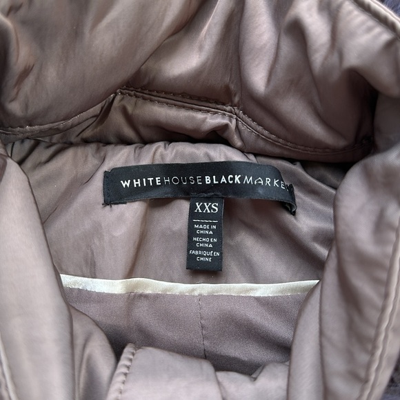 White House Black Market Puffer Vest Faux Fur Womens - Picture 4 of 10